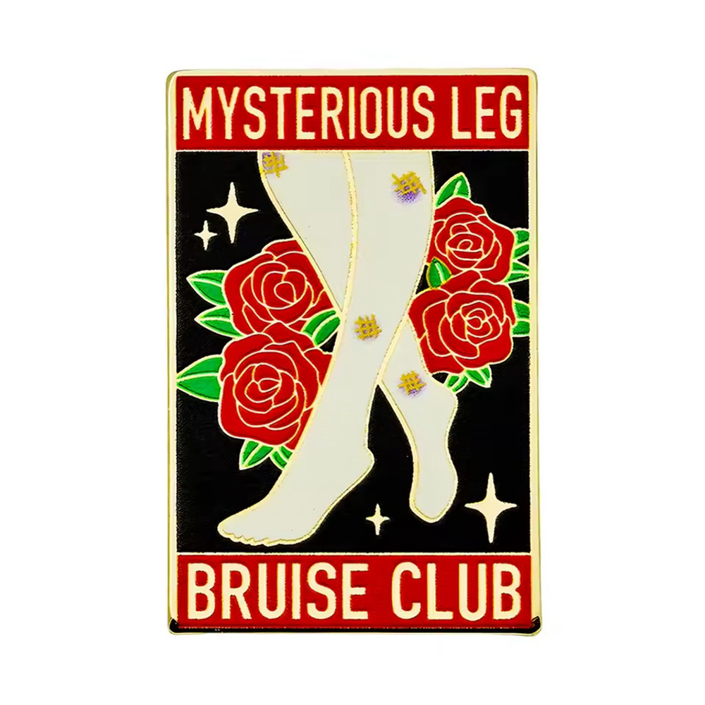 Funny Mysterious Leg Bruise Club Enamel Pin